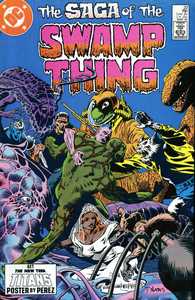 [The Saga of Swamp Thing #22 front cover]