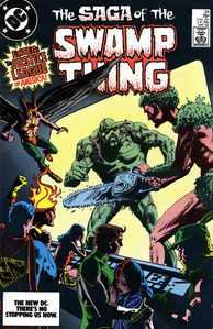 [The Saga of Swamp Thing #24 front cover]