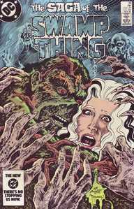 [The Saga of Swamp Thing #30 front cover]