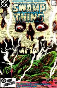 [The Saga of Swamp Thing #35 front cover]