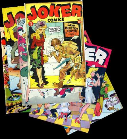 [Joker Comics stack]